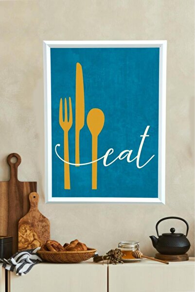 LUXRN Tablou de perete înrămat cu tematică de bucătărie, laminat, înrămat, mo...