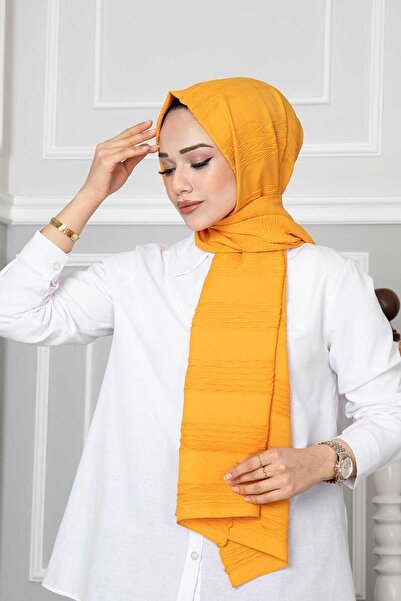 EBRUTESETTÜR Pleated Shawl Light Mustard