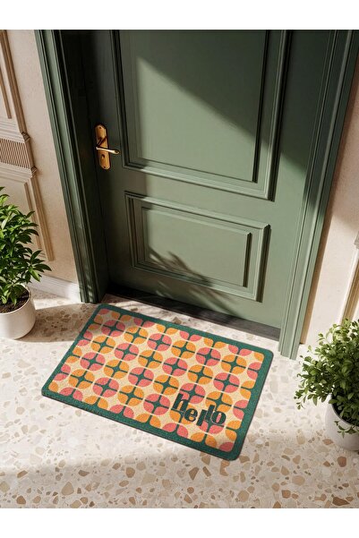 Cotto Home Cocojoy Pj011A Hello Geometric Pattern Thick Non-Slip Base Moistur...