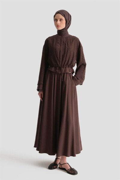 Armine Desenli Kupra Takım Acı Kahve