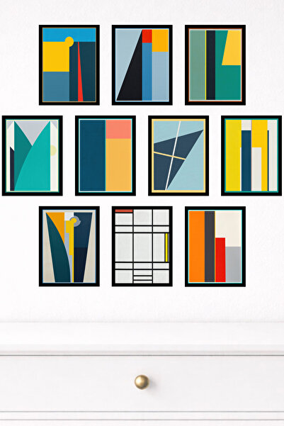 UNT 10-Piece Modern Wall Painting Set with Frame Look – 15X20 cm Mdf Uv Printing