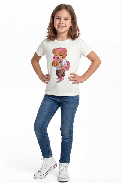 par lingerie pl Girl's T-Shirt Short Sleeve Printed B1