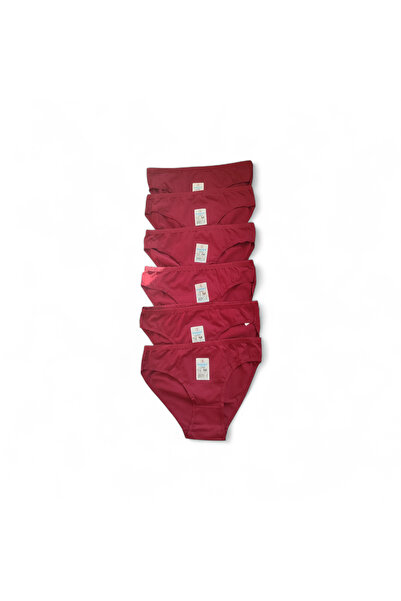 KapadokyaButik 6 قطع من الكيلوت باللون العنابي