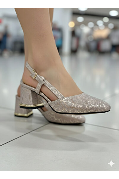 DB Pantofi cu toc cu curea reglabilă la gleznă, eleganti și confortabili pent...