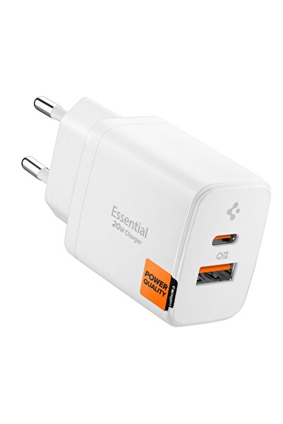 Spigen Essential EE202EU USB-C/A 20W Fast Charger, White