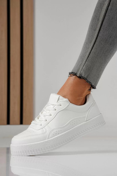 Zaira Women's white sneakers made of eco-leather Nadia #24162 - 40