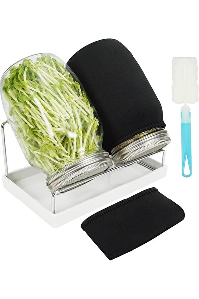 Arabest مجموعة إنبات البذور في مرطبان لزراعة البروكلي والبرسيم والفاصوليا الخ...