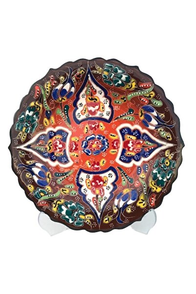OEM Decorative Ceramic Plate with Floral Pattern