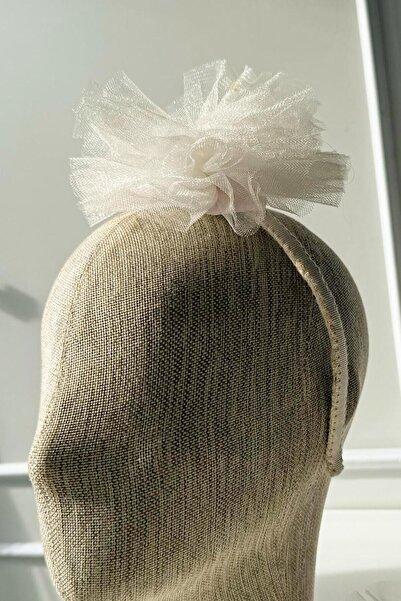 SUBU TASARIM Henna Night White Tulle Motif Bridal Bridesmaid Crown Sbt6006