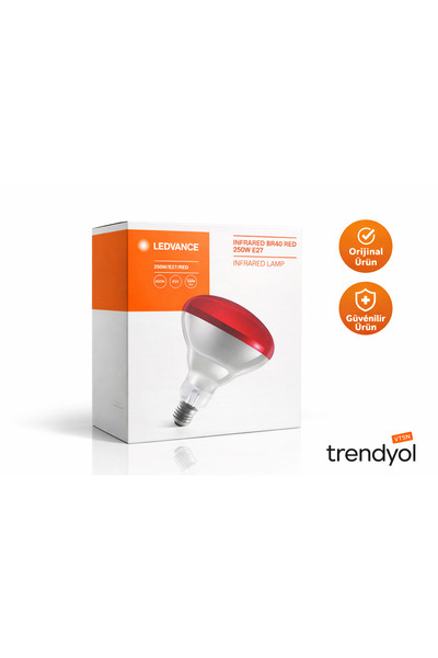 Ledvance Infrared Lamba BR40 Kırmızı | 250W E27 | Isı Terapisi | Fizyoterapi ...