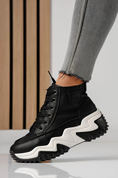 Zaira Γυναικεία μαύρα πάνινα παπούτσια από οικολογικό δέρμα Lea #24151 - 40