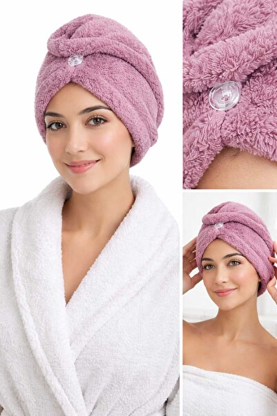CASPARA Women's Hair Cap / Hair Towel Elastic, Buttoned, Microfiber (7 Colors...