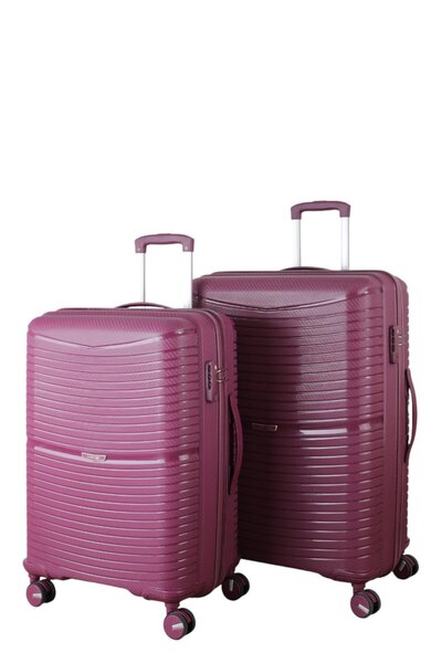 MÇS V379 AURA Y.ÜRETİM PP VALİZ 65 CM + 75 CM SİYAH SET
