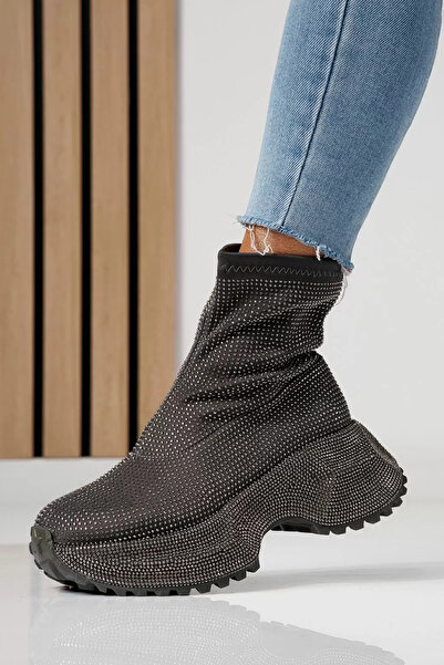 Zaira Women's gray textile sneakers Ines #24121 - 40