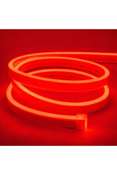 SAKİN ENERJİ Neon Şerit Led 12V Volt Esnek Silikonlu Aydınlatma (1MT-KIRMIZI)