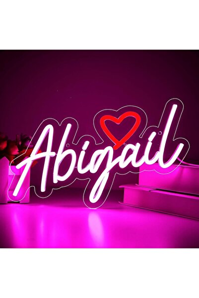 Slasa Abigail Name LED Neon Light Sign 18x34 cm Personalized Kids Room Decor