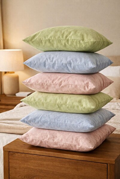 Binna Soft Cottonline 6-Piece Cotton Colored 50 X 70 cm Pillowcase