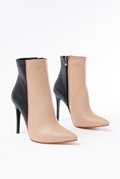 Zerenyus ZRİN-216 Premium Nut Black Γυναικείες Μπότες με Ψηλό Λεπτό Τακούνι κ...