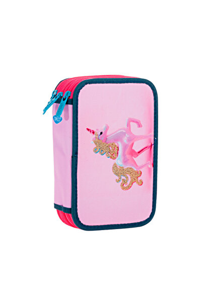 Daco Penar 3 compartimente fete, echipat cu 46 piese, imprimeu unicorn