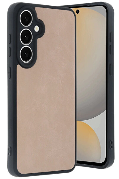 BSN STİL غطاء حماية من الجلد لهاتف سامسونج جالاكسي S24 FE من BSNSHOP - لون بو...