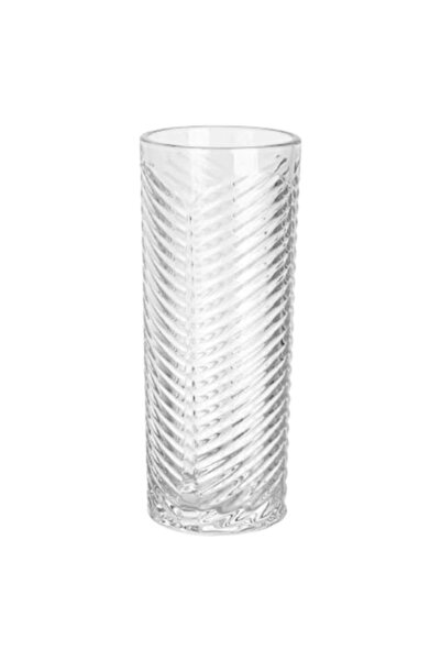 OEM Vază decorativă, sticlă transparentă, design ondulat, 24,5 cm
