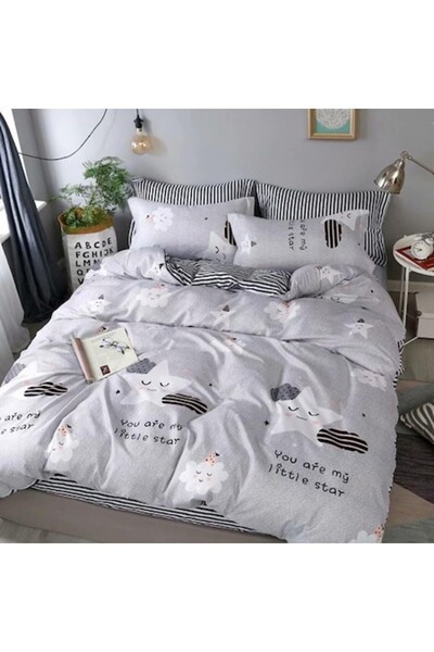 Pucioasa Bed Linen, Pucioasa, Satin Cotton, 4 Pieces, 2 Persons