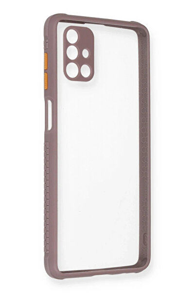 BSN STİL حافظة BSNSHOP لهاتف سامسونج جالاكسي M51 من السيليكون الشفاف - أرجوان...