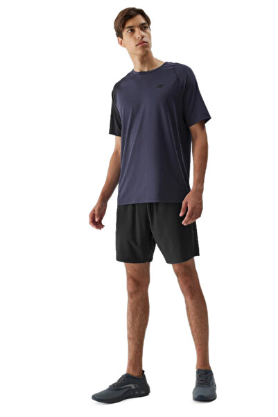 4F Men's Athletic Quick Dry Training Shorts, Comfortable, Black, Size XL