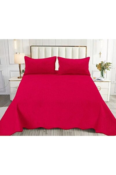 OEM Cuvertură de pat dublu și 2 fețe de pernă, model matlasat, Uni, 3 piese, ...