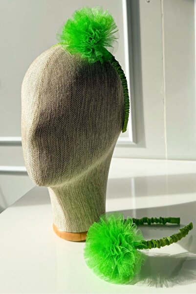 SUBU TASARIM Coroana de domnișoară de onoare din tul verde de noapte cu henna...