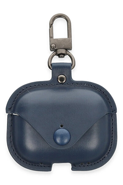 Hulyomer Hub حافظة جلدية لـ Hulyomer Airpods Pro 2 (الجيل الثاني) - أزرق داكن...