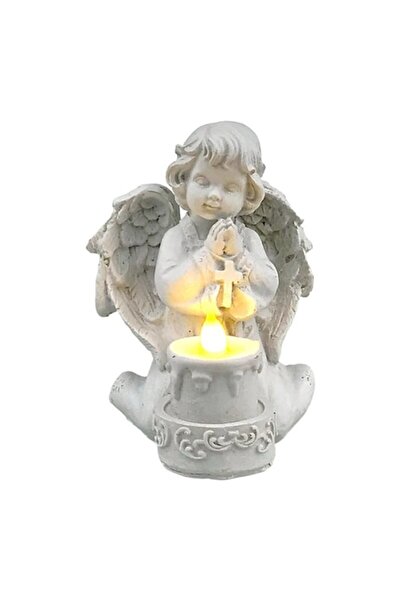 OEM Διακοσμητικός Άγγελος σε Προσευχή, 9x11 εκ., Ρητίνη, Λευκό