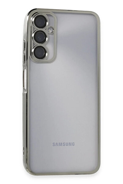 Hulyomer Hub حافظة هوليومر سامسونج جالاكسي A05S من السيليكون مع عدسة - فضي 11...