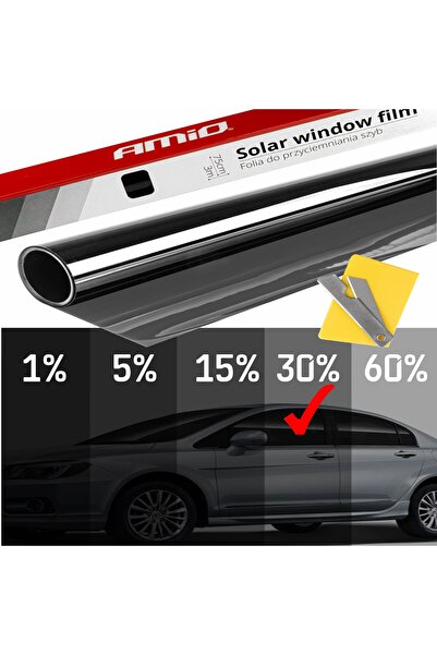 AMIO Folie de geam cu tentă neagră 0,5 x 3m (30%)