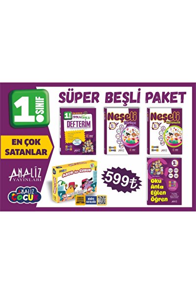 Analiz Yayınları 1.SINIF 5'Lİ SÜPER PAKET (ABUR İLE CUBUR+ OKU ANLA ÖĞREN+DEF...