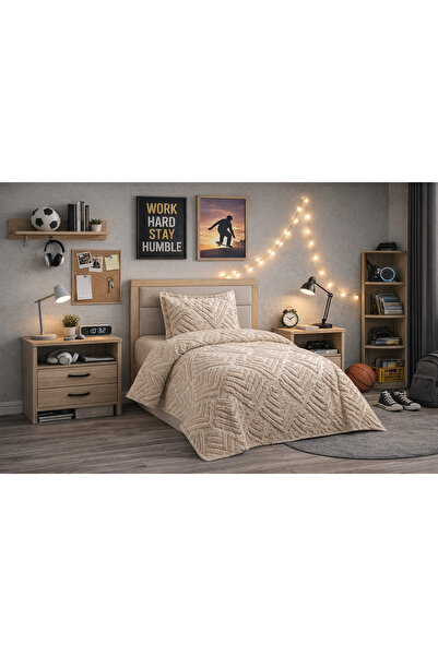Ceyizza Yumosh Series Single Person Pike/Bedspread Set (2 Pieces)