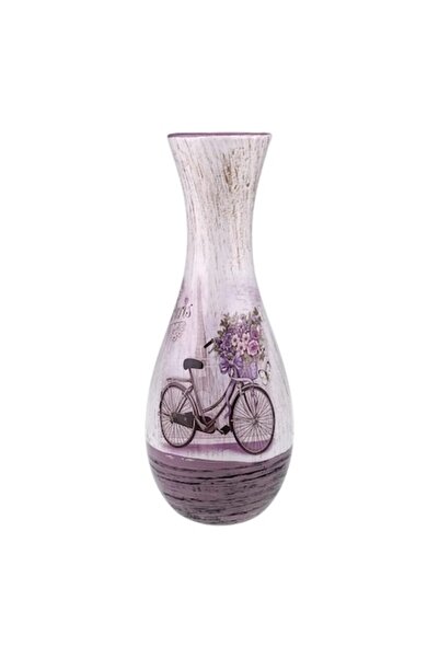 OEM Vază ceramică cu design floral și de bicicletă