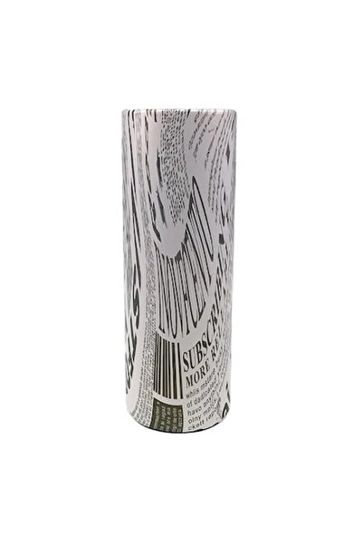 OEM Decorative Vase, Ceramic, Newspaper Model, 9x25cm, Black-White