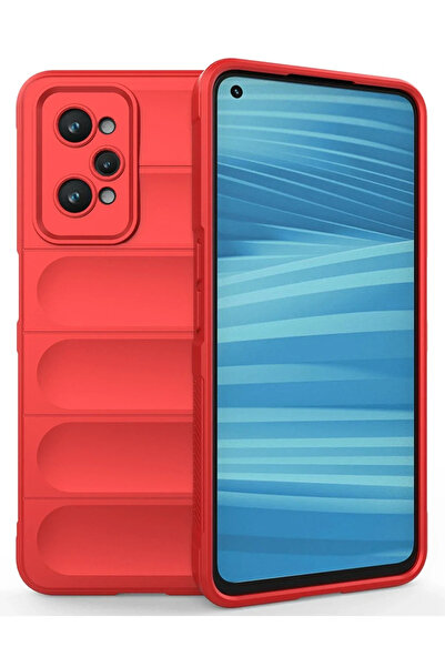 Hulyomer Hub حافظة هوليومر ريلمي جي تي 2 5 جي من السيليكون الأفضل - أحمر 1185576