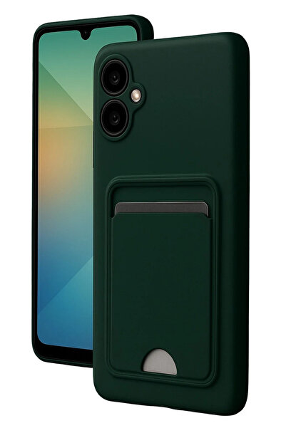 BSN STİL حافظة BSNSHOP لهاتف سامسونج جالاكسي A06 من السيليكون مع بطاقة عمل كي...