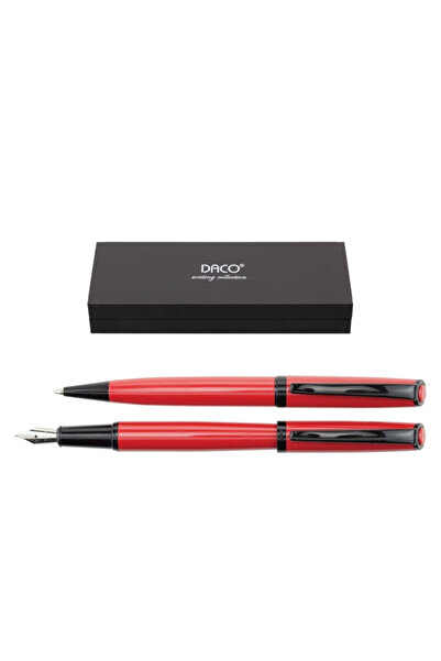 daço Daco SE279R ballpoint pen and fountain pen set, Red