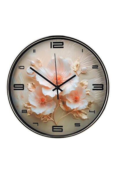 OEM Wall Clock with Flowers