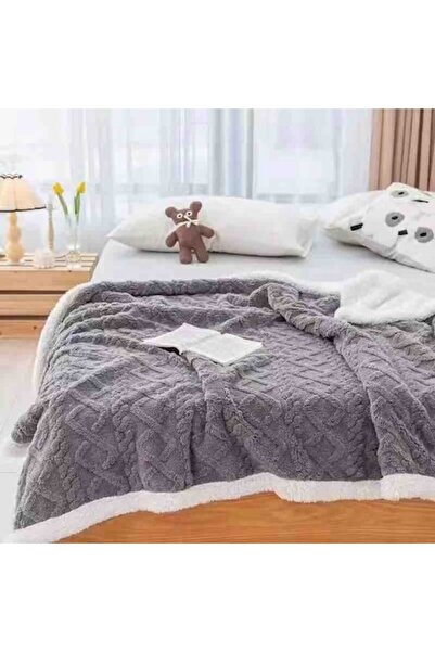 JOJO HOME Double Bed Blanket with Fur