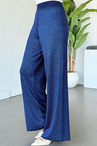 Şulemoda Giyim Stoned Trousers Navy Blue