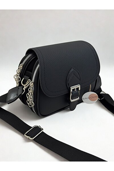 BAGLOVİS Geantă de umăr cu mai multe buzunare, cu curea reglabilă, din piele ...