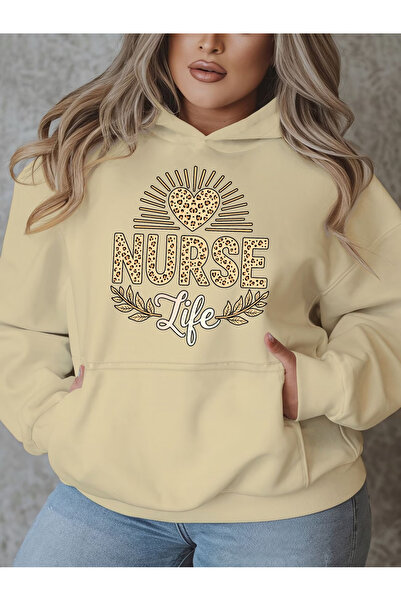 ibibik moda Printed women's/men's unisex Oversized Hooded sweatshirt