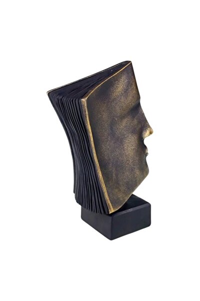 OEM Resin Decoration in the Shape of a Book with a Human Face