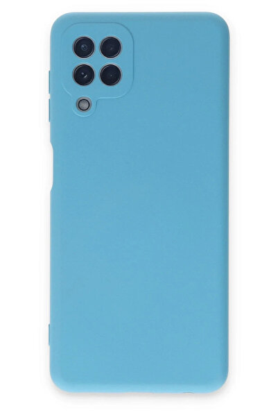 BSN STİL Bsnshop Samsung Galaxy A22 Case Nano Inside Velvet Silicone - Blue 1...