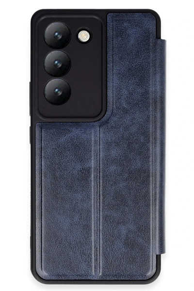 BSN STİL غطاء حماية قابل للطي لهاتف فيفو V30 لايت 4G - أزرق داكن 1058986