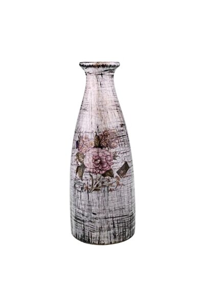 OEM Vază ceramică cu gât îngust și modele florale